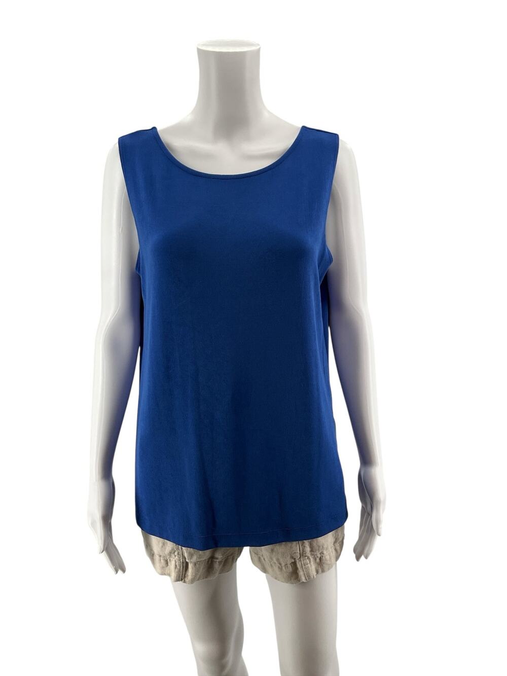 Chico's Travelers Sleeveless Tank Top Royal Blue Size Large NWT